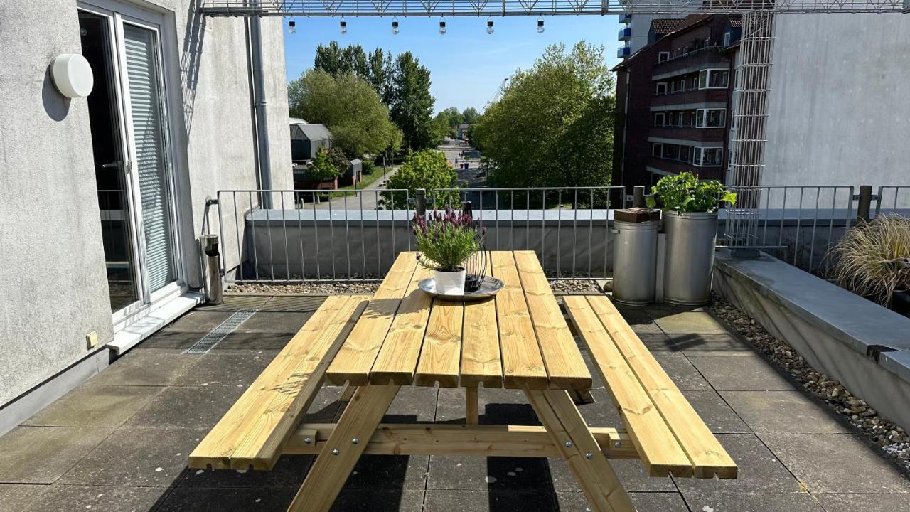 Fischers Ferienwohnung Mit Dachterrasse, Innenstadt 威廉港 外观 照片